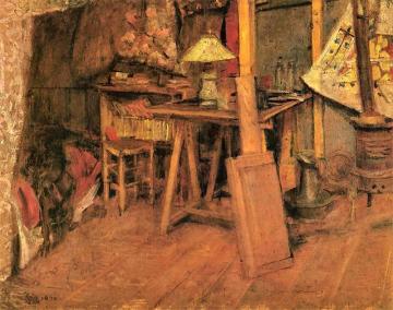 Inside The Artist's Studio In Paris Artwork by Stanislaw Wyspianski