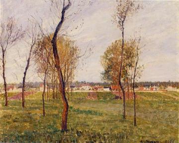 A Meadow in Moret Artwork by Camille Pissarro