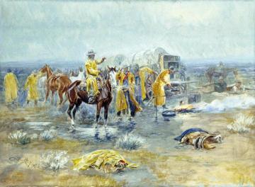 Rainy Morning Artwork by Charles Marion Russell