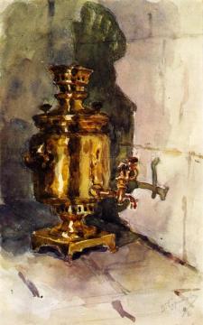 Samovar Artwork by Vasili Ivanovich Surikov