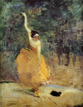 The Spanish Dancer Artwork by Henri de Toulouse-Lautrec
