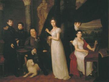 Count Morkov And His Family Artwork by Vasily Tropinin