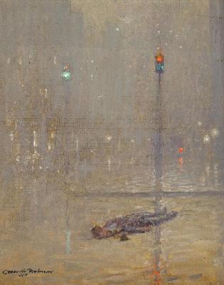 Charlie Chaplin, A Movie Scene Artwork by Granville Redmond