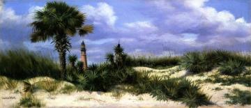 Lighthouse At Ponce Park Artwork by William Aiken Walker