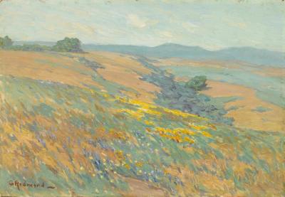 Rolling Hills With California Wildflowers Artwork by Granville Redmond