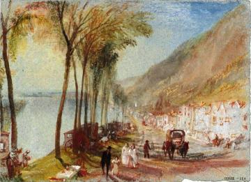 View On The Seine Between Mantes And Vernon (rolleboise On The Road From Bonnieres) Artwork by Joseph Mallord William Turner