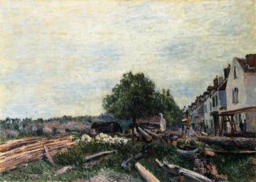 Construction Site at Saint-Mammes Artwork by Alfred Sisley