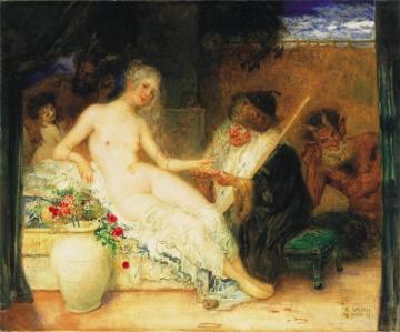 Young Beauty And The Fortune Teller Artwork by Eduard Veith