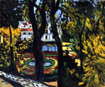Public Garden In Carrières-saint-denis Artwork by Maurice De Vlaminck