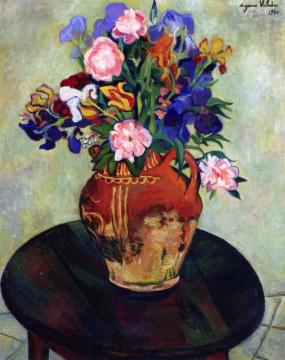 Bouquet Of Flowers On A Table Artwork by Suzanne Valadon