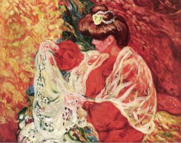 Seated Woman Artwork by Louis Valtat