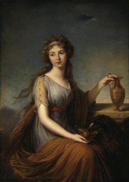 Portrait of Anna Pitt as Hebe Artwork by Elisabeth Vigee Le Brun