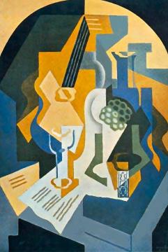 Still Life W Fruit And Mandolin Artwork by Juan Gris