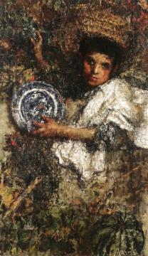 An Italian Boy In A Vineyard Artwork by Antonio Mancini