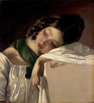 Young Girl Artwork by Friedrich von Amerling