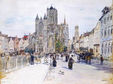 View of Ghent Artwork by Jean-François Raffaëlli