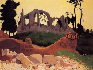 The Church Of Souain In Sihlouette Artwork by Felix Vallotton