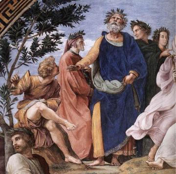 The Parnassus (detail 1) (Stanza della Segnatura) Artwork by Raphael