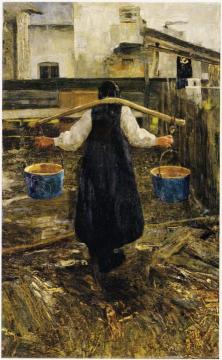 La portatrice d’aqua Artwork by Giovanni Segantini