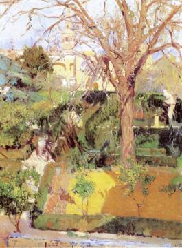 Gardens Of The Alcázar Of Seville In Wintertime Artwork by Joaquin Sorolla y Bastida