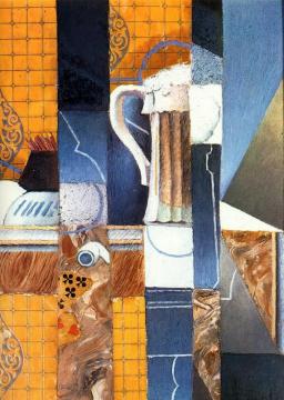 Beer Glass And Cards Artwork by Juan Gris