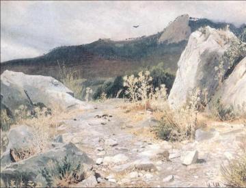 Mountain Path, The Crimea (etude) Artwork by Ivan Ivanovich Shishkin