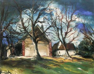 Farm In A Storm Artwork by Maurice De Vlaminck