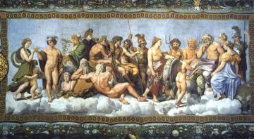 Psyche Received On Olympus (villa Farnesina, Rome) Artwork by Raphael