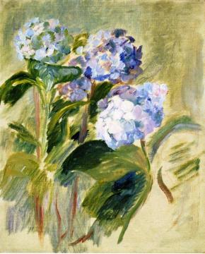 Branch Of A Hydrangea Artwork by Berthe Morisot