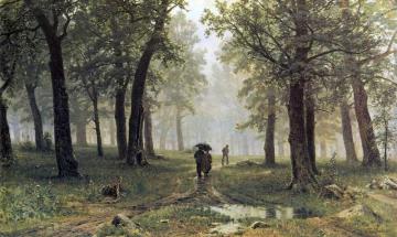 Rain In An Oak Forest Artwork by Ivan Ivanovich Shishkin