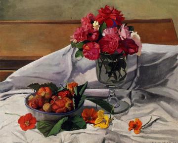 Flowers And Strawberries Artwork by Felix Vallotton