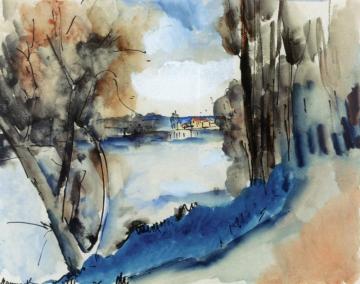 Landscape By Water Artwork by Maurice De Vlaminck