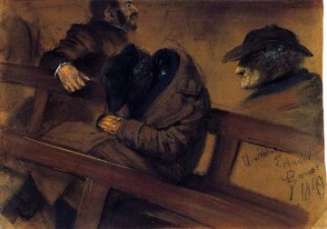 Two Voters And Study Of One The Heads Artwork by Adolph von Menzel