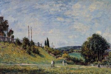 Railroad Embankment at Sevres Artwork by Alfred Sisley