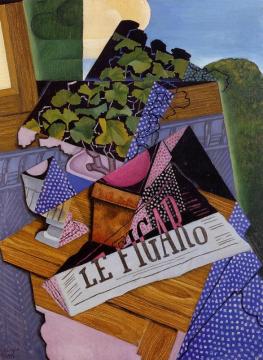 A Pot Of Geraniums Artwork by Juan Gris