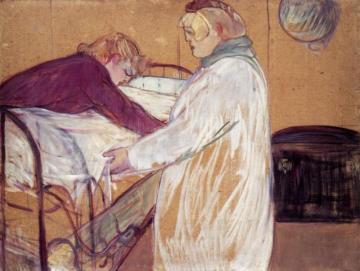 Two Women Making The Bed Artwork by Henri de Toulouse-Lautrec