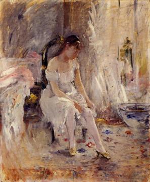 Woman Getting Dressed Artwork by Berthe Morisot