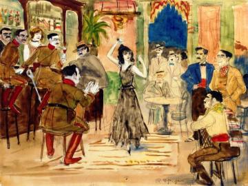 Dance Scene In A Bar Artwork by Rudolf Schlichter