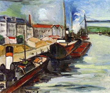 Boats At Dock Artwork by Maurice De Vlaminck