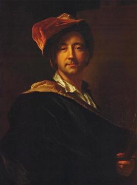 Self Portrait in a Turban Artwork by Hyacinthe Rigaud