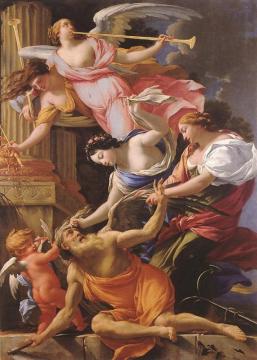 Saturn, Conquered By Amor, Venus And Hope Artwork by Simon Vouet