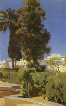 Gardens of the Alcázar Artwork by Joaquin Sorolla y Bastida