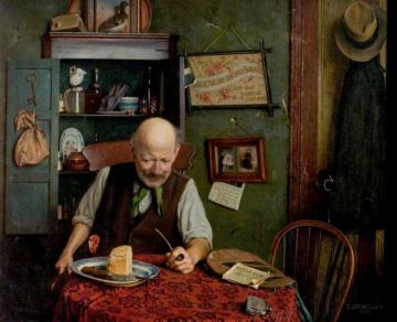 His Daily Ration Artwork by Charles Spencelayh
