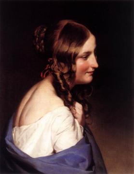 Likeness Of A Girl Artwork by Friedrich von Amerling