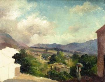 Mountain Landscape at Saint Thomas, Antilles (unfinished) Artwork by Camille Pissarro