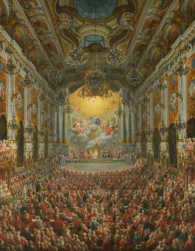 A Concert Given By The Duc De Nivernais To Mark The Birth Of The Dauphin Artwork by Giovanni Paolo Pannini
