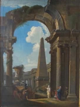Landscape with Ruins Artwork by Giovanni Paolo Pannini