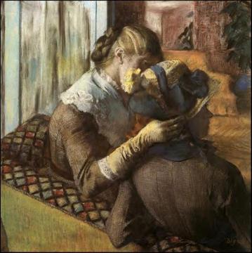 At the Milliner's Artwork by Edgar Degas