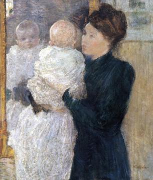 Mother And Child Artwork by John Twachtman