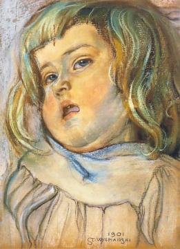 Study Of A Child Artwork by Stanislaw Wyspianski